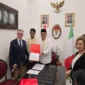 Penandatanganan kontrak ekspor baru Produsen kopi Indonesia, PT ALKO Sumatra Kopi dengan Best Coffee SRL di Roma, Italia. (Foto: Atase Perdagangan RI Roma)