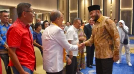 Wali Kota Padang Fadly Amran menghadiri kegiatan Pemberkahan Awal Tahun 2026 Yayasan Buddha Tzu Chi Indonesia di Mercure Hotel Padang, Minggu (19/4/2026). (Foto: Prokopim Padang)