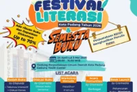 Dinas Perpustakaan dan Kearsipan Kota Padang bekerja sama dengan Gramedia menggelar Festival Literasi Kota Padang 2026 bertajuk “Semesta Buku untuk Padang Membaca”. (Foto: Ist)