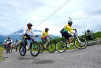 Para pesepeda meriahkan Gowes Fun Adventure di Padang Panjang, Minggu (19/4/2026). (Foto: Kominfo Padang Panjang)