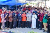 Wakil Wali Kota Padang, Maigus Nasir menghadiri acara Halalbihalal keluarga besar PPKJ Padang di Komplek Cendana, Kelurahan Koto Baru Nan XX, Kecamatan Lubuk Begalung, pada Minggu (5/4/2026). (Foto: Prokopim Padang)