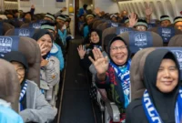 Hingga hari keenam haji 2026, layanan fast track (Makkah Route) sudah menjangkau lebih dari 125 ribu jemaah. (Foto: Kemenhaj)