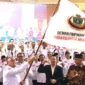 Gubernur Sumbar Mahyeldi menghadiri pengukuhan DPP IKM periode 2025–2030 di Gedung Nusantara IV DPR/MPR RI, Sabtu (11/4/2026). (Foto: ADPSB)