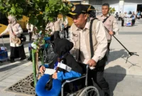 Kadaker Bandara memastikan jemaah mendapatkan pelayanan yang cepat, tertib, dan nyaman sejak pertama kali tiba di Madinah. (Foto: Kemenhaj)