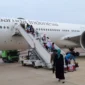 Jemaah haji kloter pertama Embarkasi Padang (PDG 01) tiba di Madinah dengan selamat, Jumat (24/4/2026) pukul 06.00 Waktu Arab Saudi. (Foto: Humas Kemenhaj Sumbar)