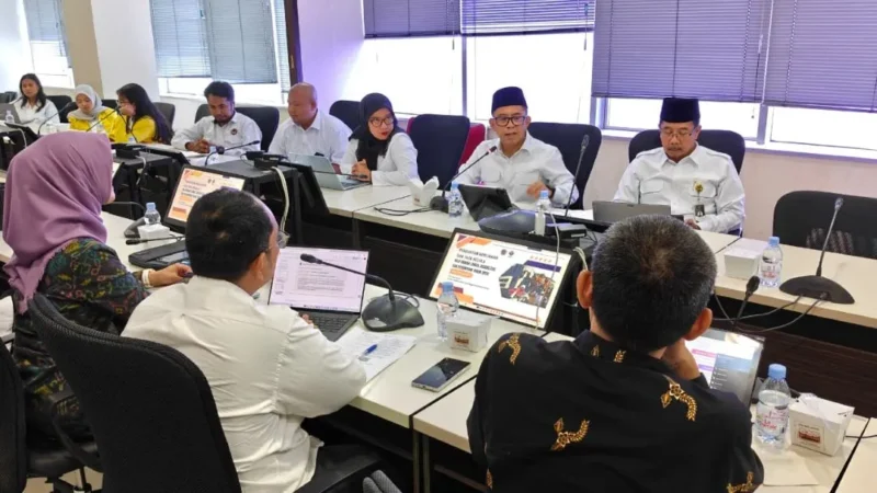 Kemenhaj menggelar rapat koordinasi bersama Kementerian Koordinator Pembangunan Manusia dan Kebudayaan, Senin (13/4/2026). (Foto: Kemenhaj)