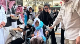 Sebanyak 5.997 jemaah yang tergabung dalam 15 kloter mendarat melalui Bandara Amir Muhammad bin Abdul Aziz, Madinah. (Foto: Kemenhaj)