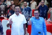 Pemkab Madina dan Pemkab Tanah Datar menggelar pertemuan silaturahmi Pembangunan di Pendopo Rumah Dinas Bupati Madina, Bumi Gordang Sambilan, Kamis (23/4/2026) malam. (Foto: Prokopim Tanah Datar)