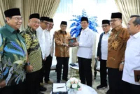 Menteri Agama Nasaruddin Umar menerima kunjungan KH Said Aqil Siradj bersama jajaran pengurus Lembaga Persahabatan Ormas Islam (LPOI) di Masjid Istiqlal, Senin (13/4/2026). (Foto: Kemenag)
