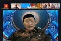 Menteri Agama Nasaruddin Umar dalam Rapat Tingkat Menteri Bidang Pendidikan bersama Menko PMK secara daring, Sabtu (4/4/2026). (Foto: Kemenag)