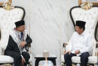 Menteri Agama Nasaruddin Umar menerima audiensi Duta Besar Palestina untuk Indonesia Abdulfattah A.K. Al-Sattari di Kantor Kemenag, Senin (13/4/2026). (Foto: Kemenag)