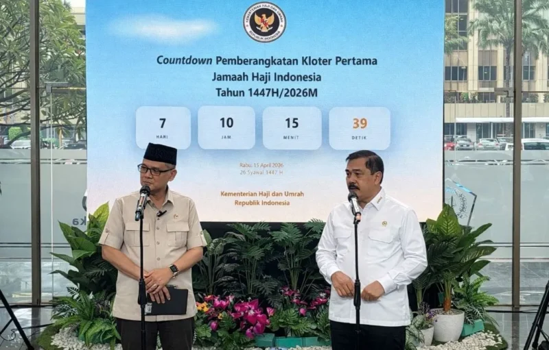 Menhaj Mochamad Irfan Yusuf dan Menteri Imigrasi dan Pemasyarakatan Agus Andrianto. (Kemenhaj)