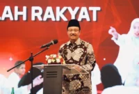 Mensos Saifullah Yusuf (Gus Ipul) membuka Pelatihan Manajemen Pembelajaran bagi guru dan kepala Sekolah Rakyat Tahun 2026 di Hotel Harris Cibinong City Mall, Kabupaten Bogor, Kamis (23/4/2026) malam. (Foto: Kemensos)