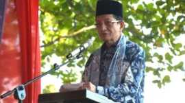 Menag Nasaruddin Umar saat membuka Rapat Kerja Wilayah (Rakerwil) Kantor Wilayah Kemanag Provinsi Bengkulu. (Foto: Kemenag)