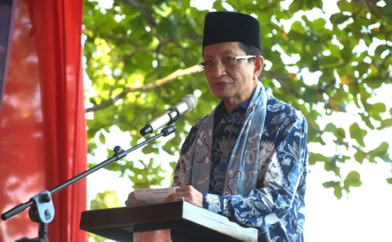 Menag Nasaruddin Umar saat membuka Rapat Kerja Wilayah (Rakerwil) Kantor Wilayah Kemanag Provinsi Bengkulu. (Foto: Kemenag)
