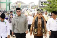Menteri Agama Nasaruddin Umar meresmikan pemakaian Gedung Kuliah Terpadu di Kampus II UIN Mahmud Yunus Batusangkar, Selasa (28/4/2026). (Foto: Prokopim Tanah Datar)