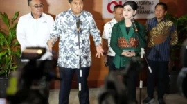 Menteri PKP, Maruarar Sirait dalam jumpa pers usai pertemuan dengan pimpinan OJK di Jakarta, Senin (13/4/2026). (Foto: Kementerian PKP)