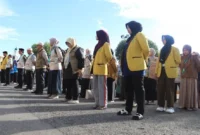PPIH Embarkasi Padang diminta siaga penuh menjelang kedatangan jemaah haji kloter pertama pada Kamis (23/4/2026). (Foto: Humas Kemenhaj Sumbar)