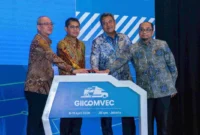 Sekretaris Jenderal Kemenperin, Eko S.A. Cahyanto membuka pameran GIICOMVEC 2026 di Jakarta, Rabu (8/4). (Foto: Kemenperin)
