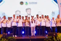 Wali Kota Padang Fadly Amran menghadiri pelantikan pengurus DPW GAPEMBI Sumbar periode 2025–2030  di The ZHM Premiere Hotel, Rabu (22/4/2026). (Foto: Prokopim Padang)