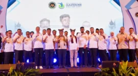 Wali Kota Padang Fadly Amran menghadiri pelantikan pengurus DPW GAPEMBI Sumbar periode 2025–2030  di The ZHM Premiere Hotel, Rabu (22/4/2026). (Foto: Prokopim Padang)