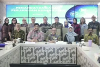 Penandatanganan nota kesepahaman antara BPSDMI dengan MNC University (MNCU) pada Selasa (214). (Foto Kemenperin)