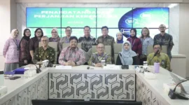 Penandatanganan nota kesepahaman antara BPSDMI dengan MNC University (MNCU) pada Selasa (214). (Foto Kemenperin)