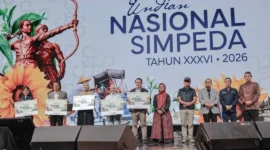 Penarikan Undian Nasional Simpeda Periode ke-2 Tahun XXXVI-2026 bertajuk “Sinergi Nusantara”, di Ballroom Hotel Alila Surakarta, Jawa Tengah, Jumat (17/4/2026). (Foto: Ist)