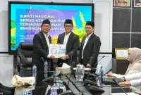 Direktur Bina Jemaah Haji Reguler Kemenhaj, Afief Mundzir dalam kegiatan Studium General dan Pelantikan Pusat Studi Haji dan Umrah (PSHU) UIN Syarif Hidayatullah Jakarta, Senin (13/4/2026). (Foto: Kemenhaj)
