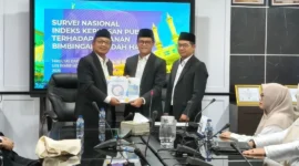 Direktur Bina Jemaah Haji Reguler Kemenhaj, Afief Mundzir dalam kegiatan Studium General dan Pelantikan Pusat Studi Haji dan Umrah (PSHU) UIN Syarif Hidayatullah Jakarta, Senin (13/4/2026). (Foto: Kemenhaj)