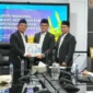 Direktur Bina Jemaah Haji Reguler Kemenhaj, Afief Mundzir dalam kegiatan Studium General dan Pelantikan Pusat Studi Haji dan Umrah (PSHU) UIN Syarif Hidayatullah Jakarta, Senin (13/4/2026). (Foto: Kemenhaj)