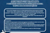 Politeknik Teknologi Nuklir Indonesia (Poltek Nuklir) BRIN resmi membuka Penerimaan Mahasiswa Baru (PMB) Jalur Ujian Tulis Gelombang I Tahun Akademik (TA) 2026/2027. (Foto: Ist)