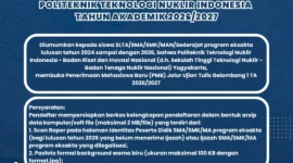 Politeknik Teknologi Nuklir Indonesia (Poltek Nuklir) BRIN resmi membuka Penerimaan Mahasiswa Baru (PMB) Jalur Ujian Tulis Gelombang I Tahun Akademik (TA) 2026/2027. (Foto: Ist)