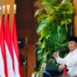 Presiden Prabowo dalam taklimatnya kepada jajaran kabinet di Lapangan Tengah Istana Kepresidenan, Jakarta, Rabu (8/4) sore. (Foto: BPMI)