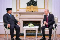Presiden Prabowo Subianto mendapat sambutan hangat dari Presiden Federasi Rusia, Vladimir Putin saat melakukan pertemuan di Istana Kremlin, Moskow, pada Senin, 13 April 2026. (Foto: BPMI Setpres)