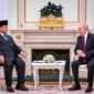 Presiden Prabowo Subianto mendapat sambutan hangat dari Presiden Federasi Rusia, Vladimir Putin saat melakukan pertemuan di Istana Kremlin, Moskow, pada Senin, 13 April 2026. (Foto: BPMI Setpres)
