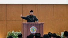 Presiden Prabowo Subianto menyampaikan sambutan pada Munas XVI IPSI Masa Bakti 2026–2030 di Jakarta International Convention Center (JICC), Jakarta, Sabtu (11/4/2026). (Foto: BPMI Setpres)
