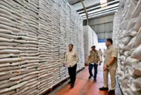 Presiden Prabowo Subianto melakukan sidak ke Kompleks Gudang Bulog Danurejo di Kabupaten Magelang, Jawa Tengah, Sabtu (18/4/2026). (Foto: BPMI Setpres)