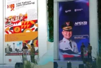 Wakil Wali Kota Bukittinggi, Ibnu Asis bersama Konseptor Peringatan 100 Tahun Jam Gadang, Arif Malin Mudo mempromosikan Event 100 Tahun Jam Gadang dalam Rapat Kerja APEKSI Komisariat Wilayah I. (Foto: Pemko Bukittinggi)