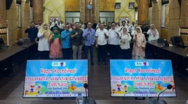DP3AP2KB Kota Padang menggelar Rapat Koordinasi Gugus Tugas KLA di Balai Kota Padang, Rabu (15/4/2026). (Foto: Diskominfo Padang)