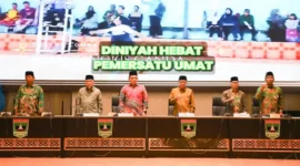 Wakil Wali Kota Padang, Maigus Nasir menghadiri Rakorwil DPW FKDT Sumbar di Aula Kantor Gubernur Sumbar, Sabtu (4/4/2026). (Foto: Prokopim Padang)
