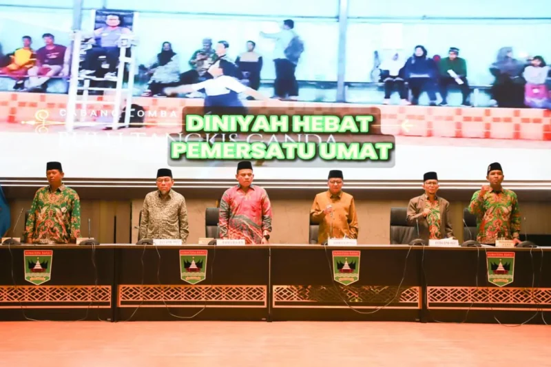 Wakil Wali Kota Padang, Maigus Nasir menghadiri Rakorwil DPW FKDT Sumbar di Aula Kantor Gubernur Sumbar, Sabtu (4/4/2026). (Foto: Prokopim Padang)