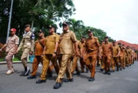 Sebanyak 75 Wali Nagari di tanah Datar mengikuti retreat di Kampus IPDN Sumbar, Minggu (5/4/2026). (Foto: Prokopim Tanah Datar)