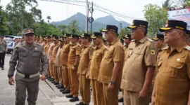 Sebanyak 73 wali nagari dari Kabupaten Tanah Datar tiba di kampus IPDN Sumbar untuk mengikuti retret. (Foto: Prokopim Tanah Datar)