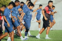 Pemain Semen Padang FC  menjalani latihan jelang menghadapi Madura United FC di Stadion H Agus Salim, Padang, Rabu (29/4/2026) pukul 15.30 WIB. (Foto: IG Semen Padang FC)