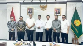 Wali Kota Pariaman Yota Balad melakukan audiensi dengan Menteri Pertanian RI Andi Amran Sulaiman di Kantor Pusat Kementerian Pertanian, Jakarta, Rabu (15/4/2026). (Foto: Kementan)