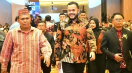 Wali Kota Padang, Fadly Amran menghadiri perayaan Pesta Emas 50 tahun RS Yos Sudarso di The ZHM Premiere Hotel, Rabu (8/4/2026) malam. (Foto: Prokopim Padang)