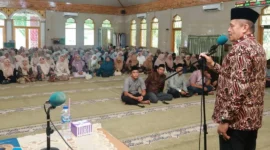 Wakil Wali Kota Payakumbuh, Elzadaswarman menghadiri Tablig Akbar PGRI Payakumbuh di Masjid Istiqomah, Koto Nan Ampek, Sabtu (11/4/2026). (Foto: MC Payakumbuh)