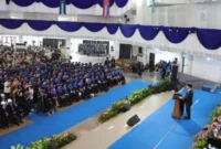Mentan Andi Amran Sulaiman saat menghadiri wisuda ITS, Surabaya, Jawa Timur, Minggu (19/4/2026). (Foto: Kementan)