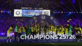 Al Nassr juara Liga Arab Saudi 2025/2026. (Foto: IG Al Nassr)
